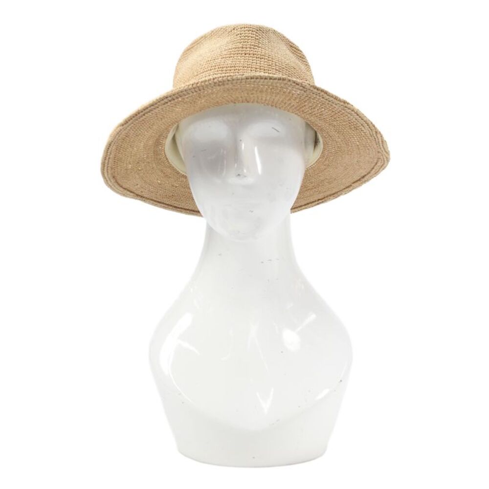 Lack Of Color Womens Straw Woven Fedora Hat Tan Size L